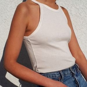 Anthropolgie White Ripped Tank Top